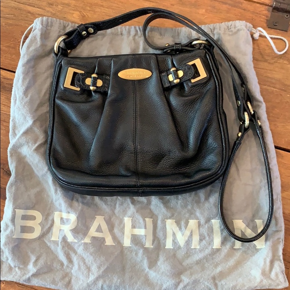 Brahmin Black Leather Crossbody